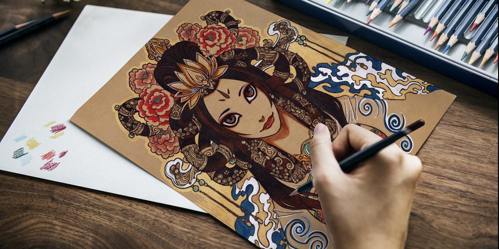 Dessin de femme réalisé pendant les cours de dessin adulte sur Nantes