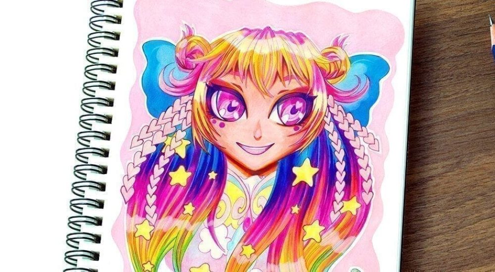 dessin-portrait-manga-chibi-mignon-kawaii-couleur-feutre-grandchamp-des-fontaines