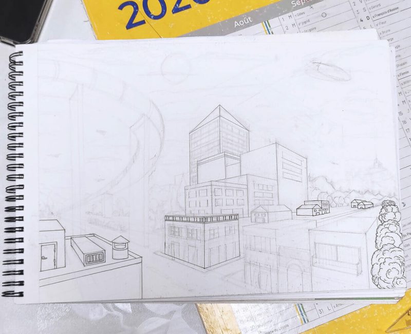 perspective-batiments-crayonnes-cours-dessin-adulte-nantes